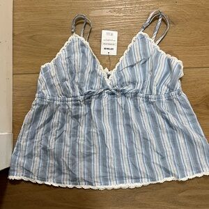 Cotton On Blue and White Striped Camisole